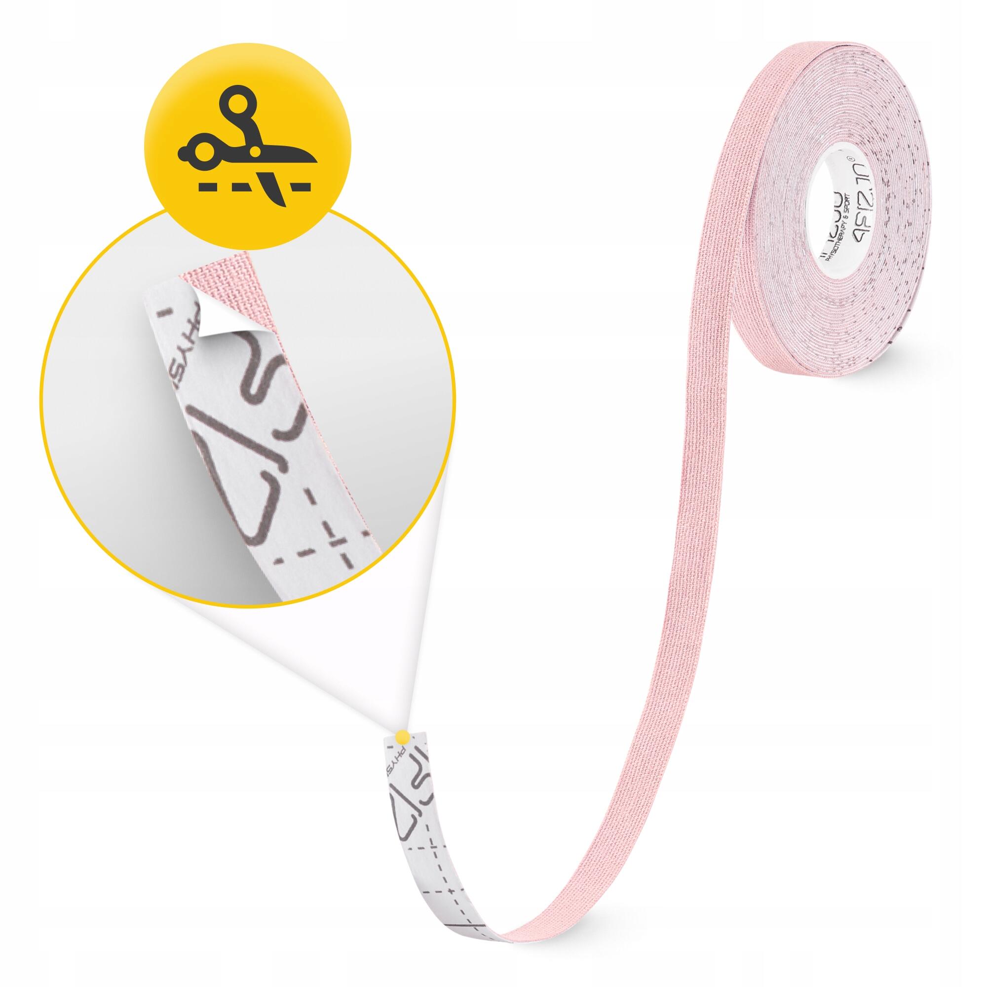 Kinesiologie Tape 1 cm x 5 m Physio Tape Wasserfest Elastisch 4FIZJO 5/7