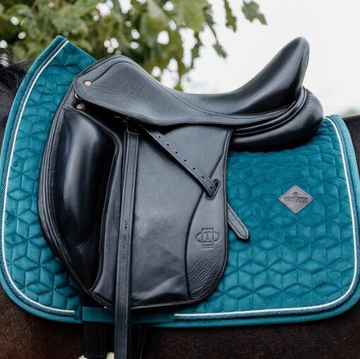 Tapis de selle dressage velours èmeraude 2/7
