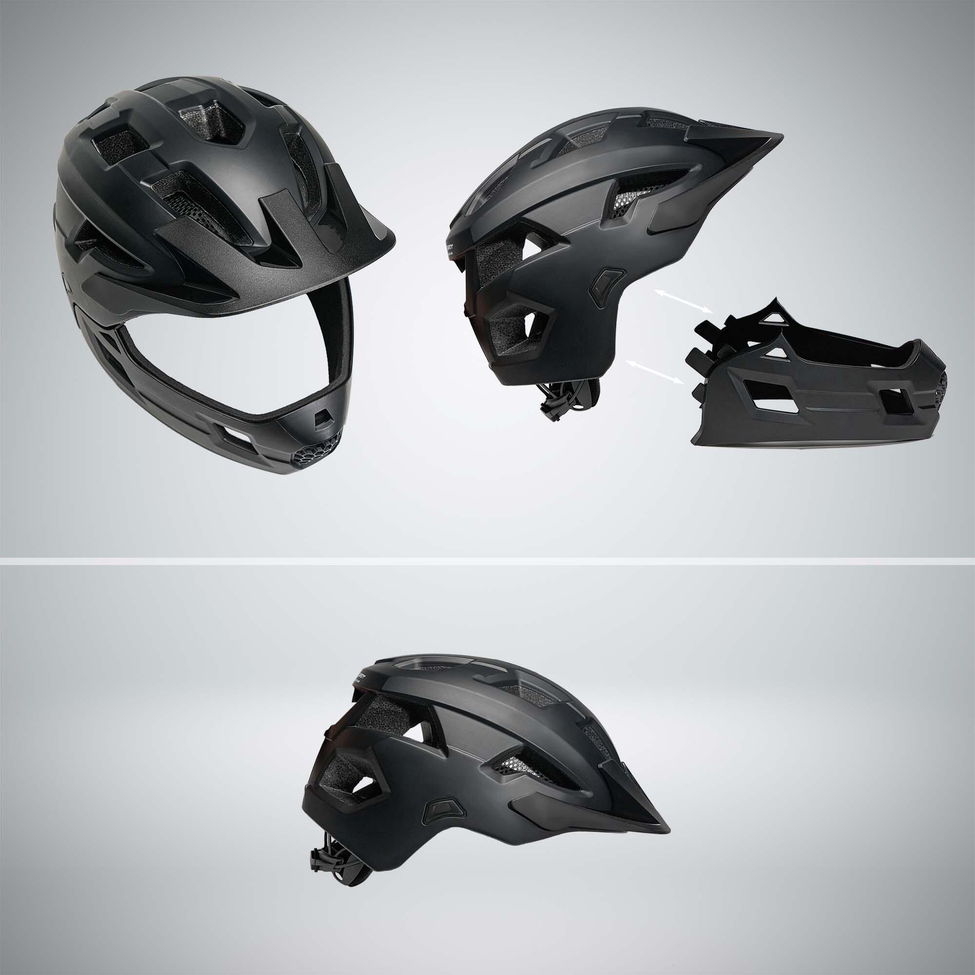 Casque Vélo Intégral Pour Enfants – Mentonnière Amovible, Léger Et Réglable – Protection Optimale Pour VTT, Skate, Trottinette