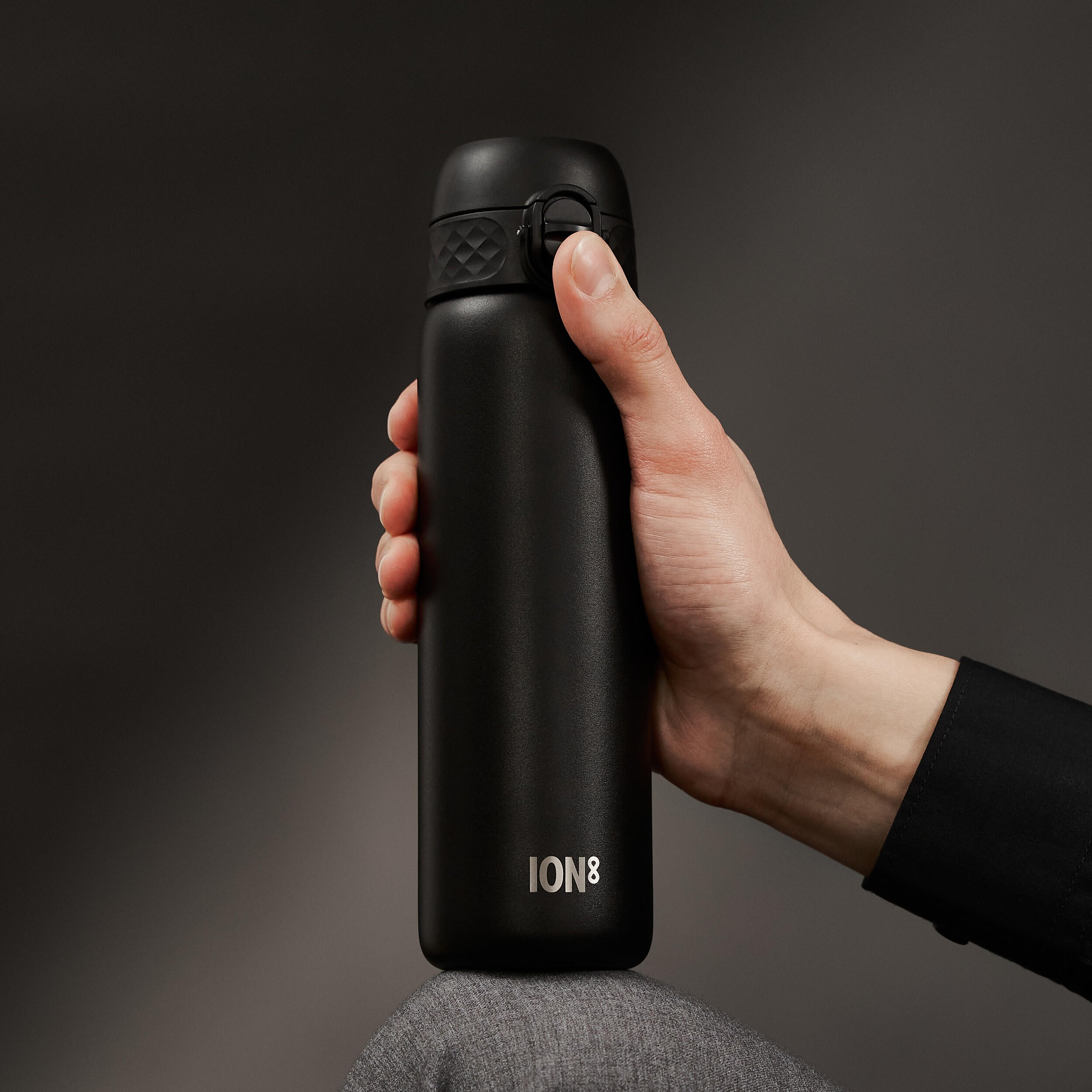 Leak Proof 1 Litre Thermal Water Bottle, Vacuum Insulated, Black, 1L 5/7