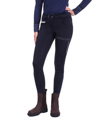 Pantaloni da equitazione full grip da donna QHP Emma