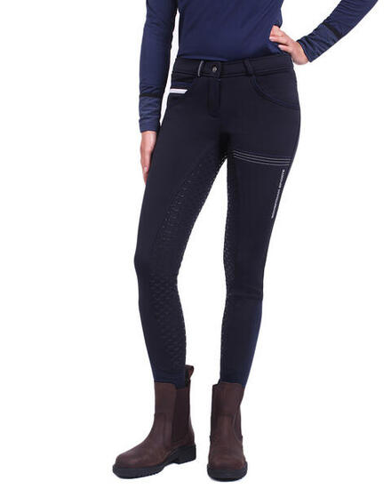 Pantaloni da equitazione full grip da donna QHP Emma