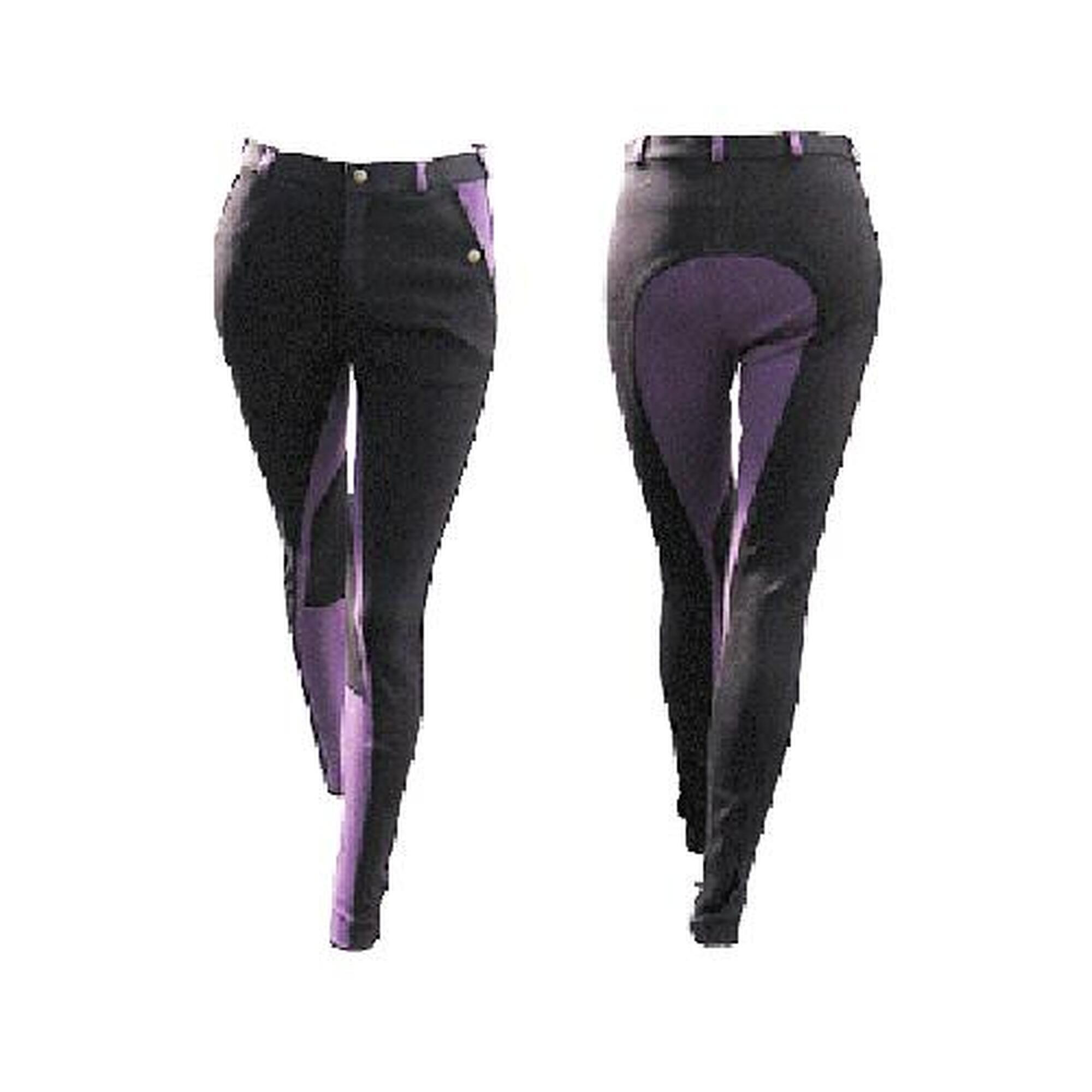 Pantalon d'équitation HB Anna - Noir Violet