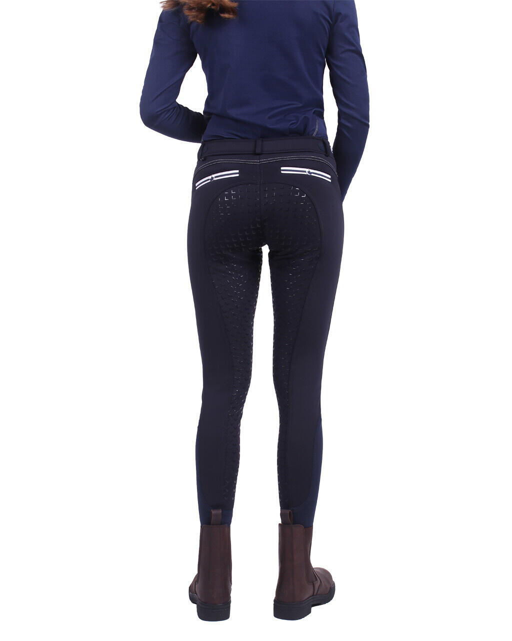 Pantalon équitation full grip femme QHP Emma 3/4