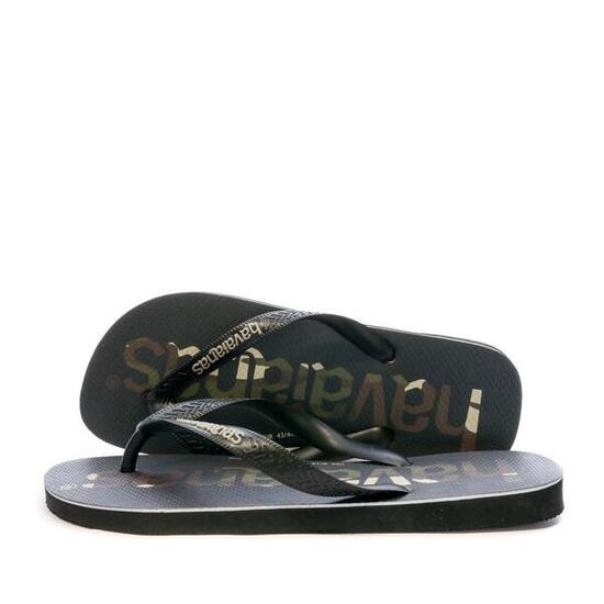 Chanclas Havaianas Logo Mania Negras para Hombre - Talla 47/48