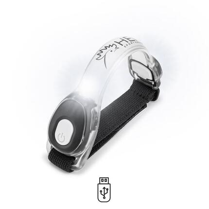Led-Armbandleuchte - USB aufladbar - Lauflicht - weiß
