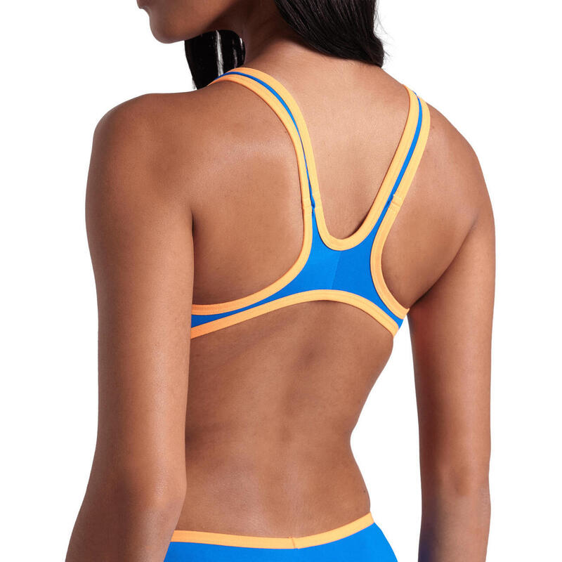 Arena Badpak One Biglogo One Piece Blauw Rivier-Fluo-Oranje