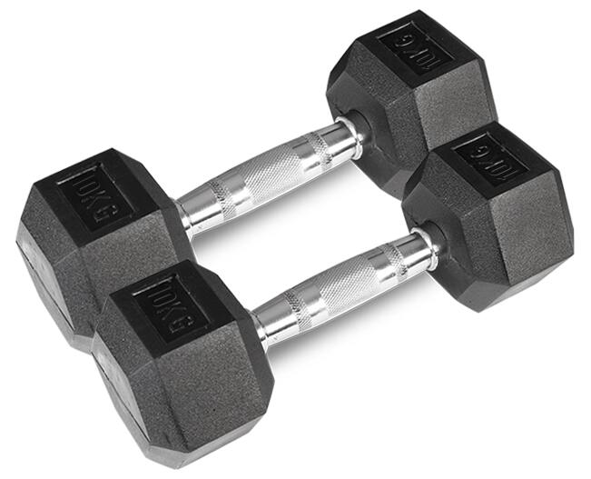 Cortex 56kg hex dumbbell set with stand