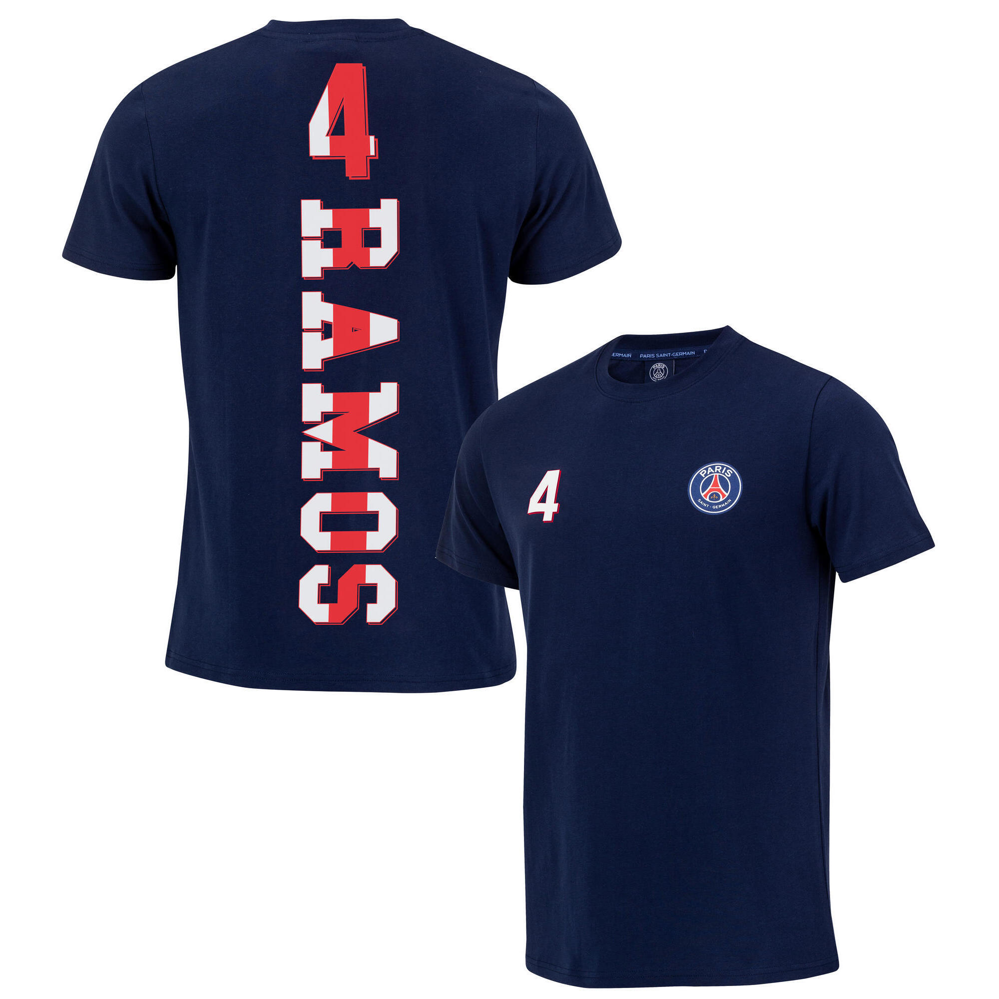 Psg - T-shirt Sergio Ramos Psg - Collection Officielle Paris Saint Germain - T-shirt Manches Courtes - Bleu - 40 M - Decathlon