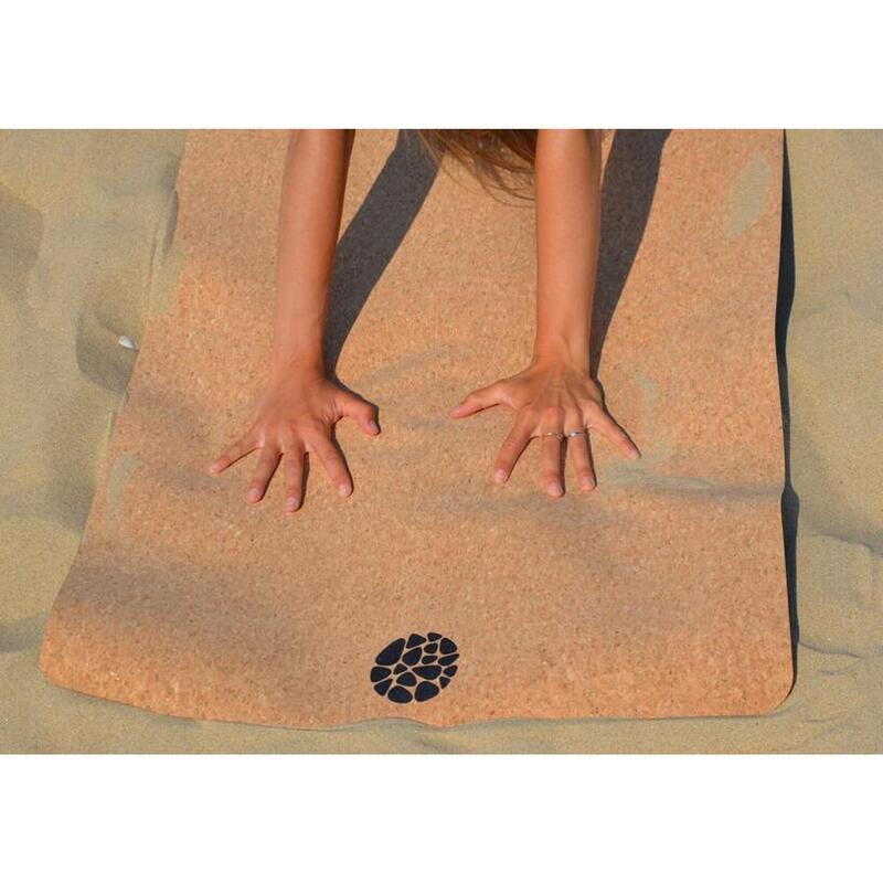Covoraș de călătorie pentru yoga - Pliabil - Plută naturală - 1.6mm- 183x65cm
