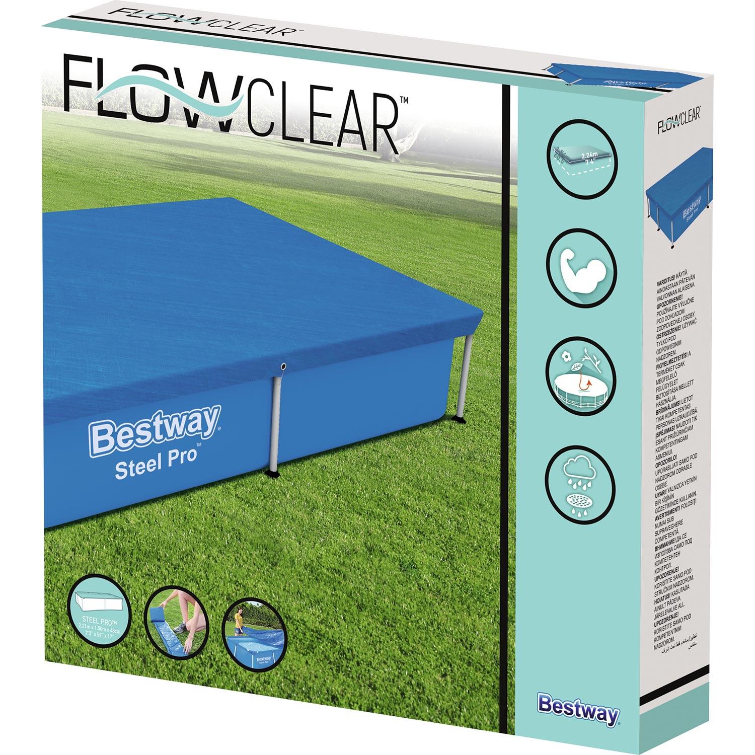 Bestway Cobertura de piscina Flowclear 221x150 cm 2/5