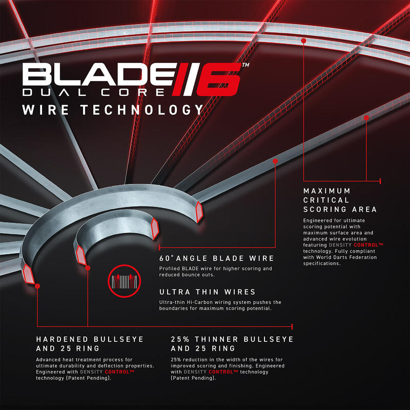 Terč na šipky Winmau Blade 6 Dual Core