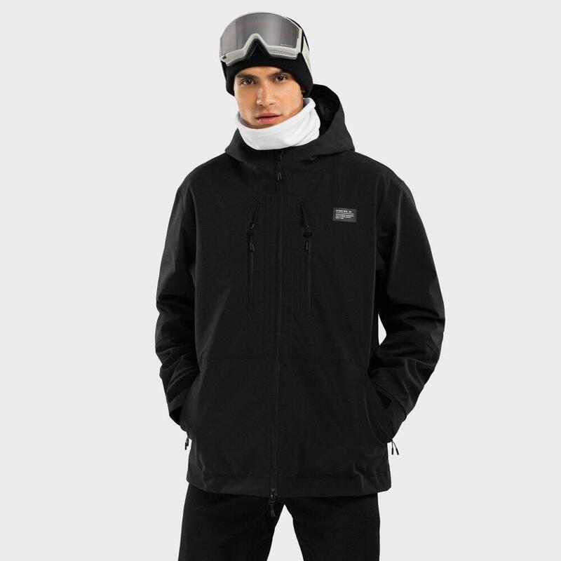 Heren Wintersport snowboardjas W5 Nix Siroko Zwart