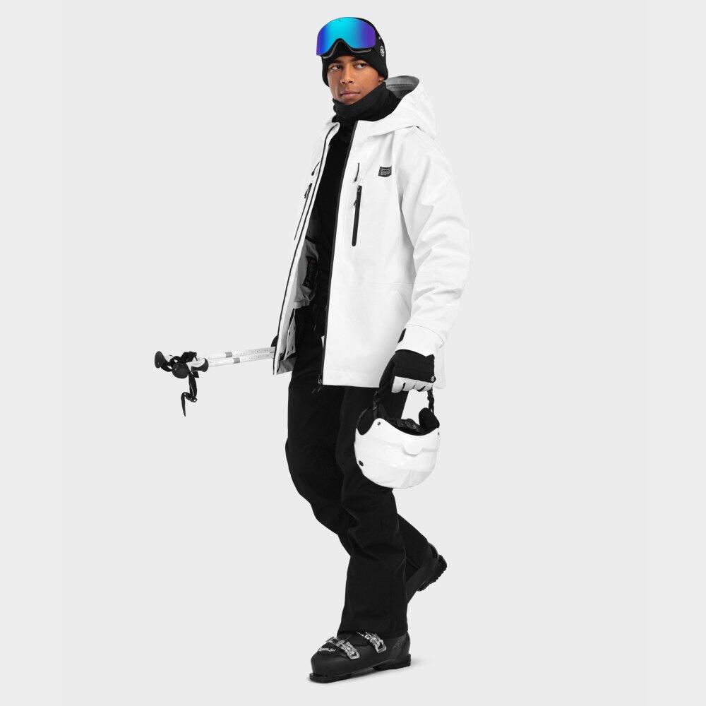 Veste snowboard homme Sports d'hiver W5 Megeve Blanc