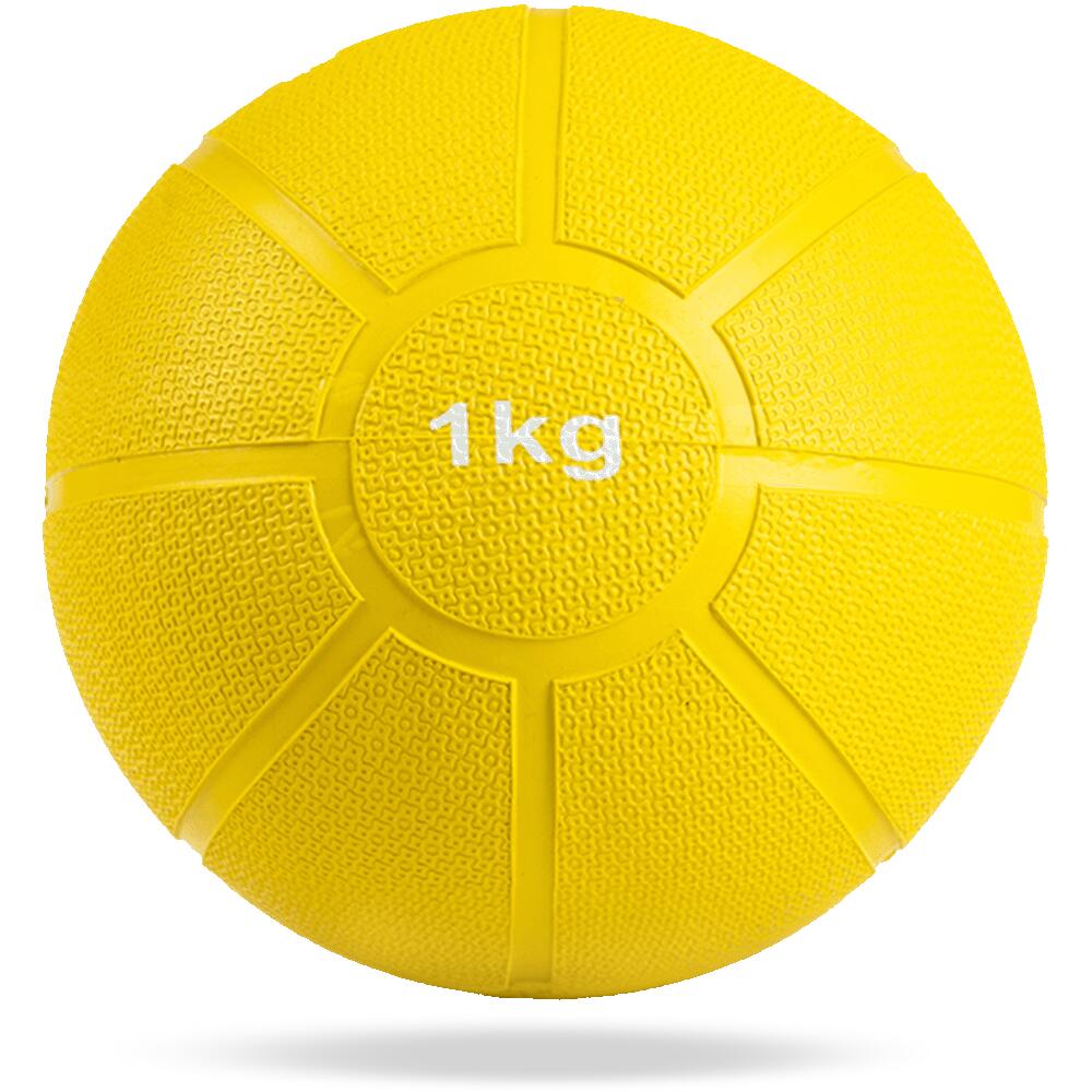 Medizinball 1 kg aus Gummi - Trainingsball - Medicine Ball - Fitnessball