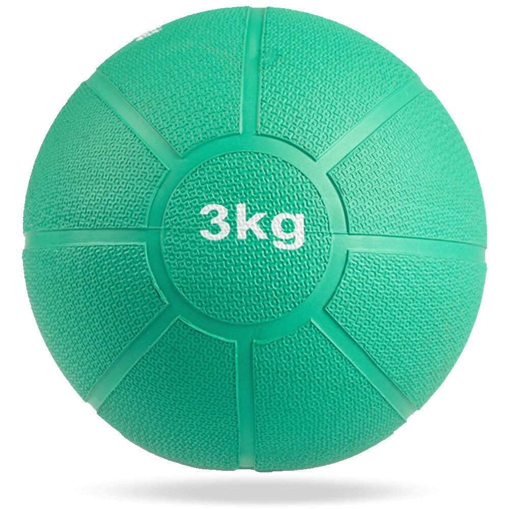 Medizinball 1 kg aus Gummi - Trainingsball - Medicine Ball - Fitnessball