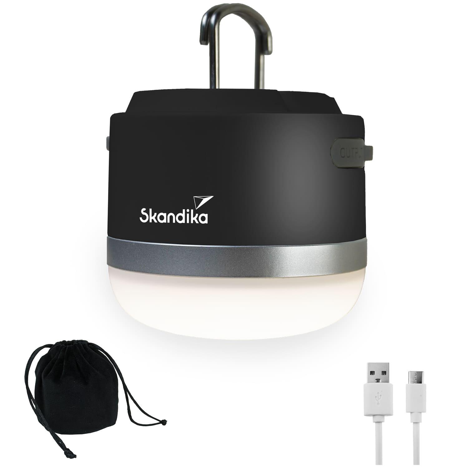 Skandika - Lampe De Camping Led - Tarfala - Rechargeable Usb - Autonomie 110h - Noir - Lampe - Noir - Taille Unique - Decathlon