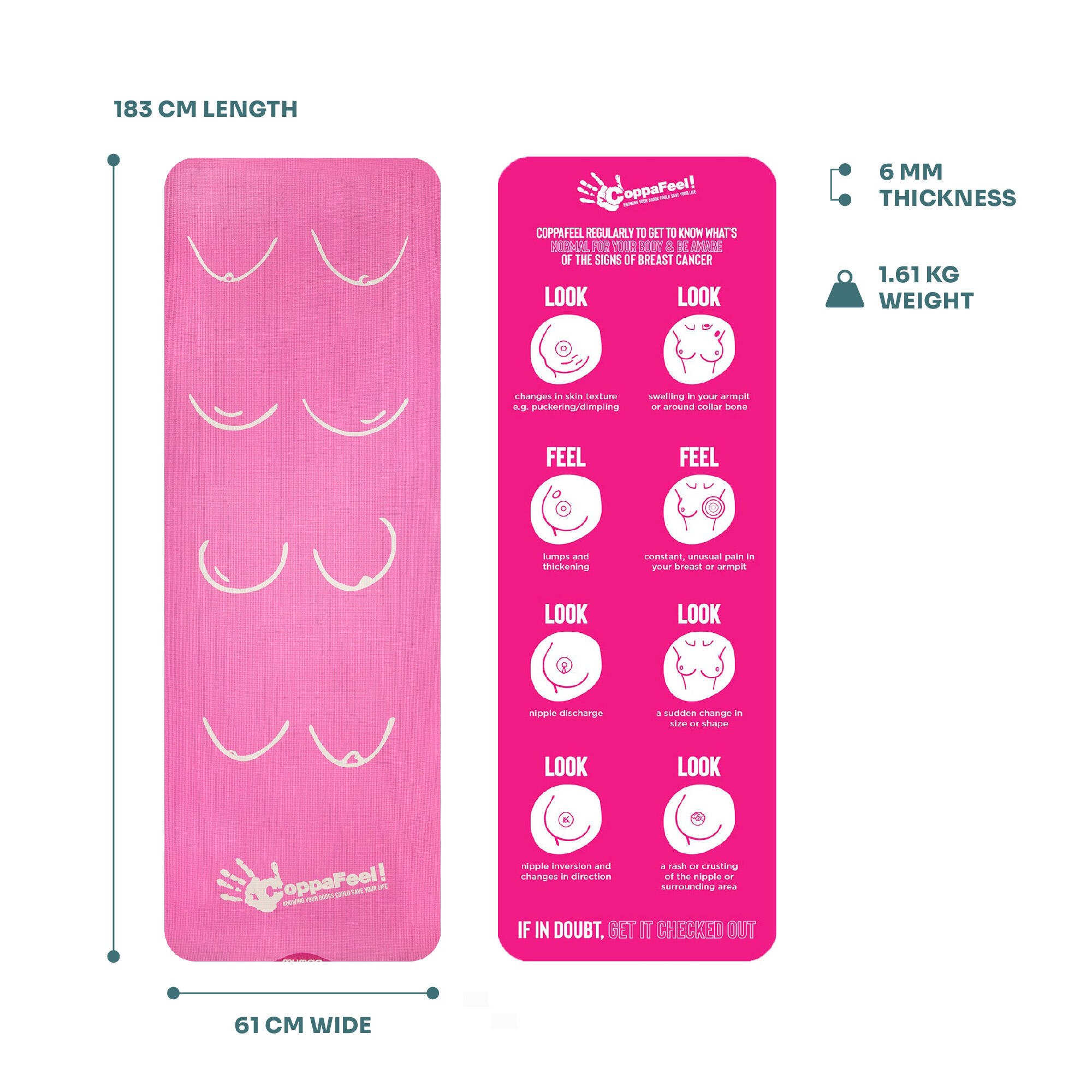 Myga Breast Cancer Awareness Charity CoppaFeel! Who's Boobs Mat 6/7
