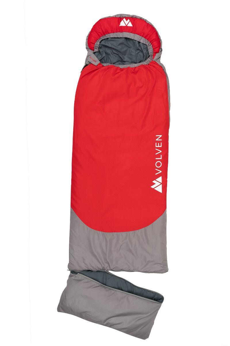 sacco a pelo da campeggio per bambini Volven Junior 130-160/75 cm rosso destro 3/7