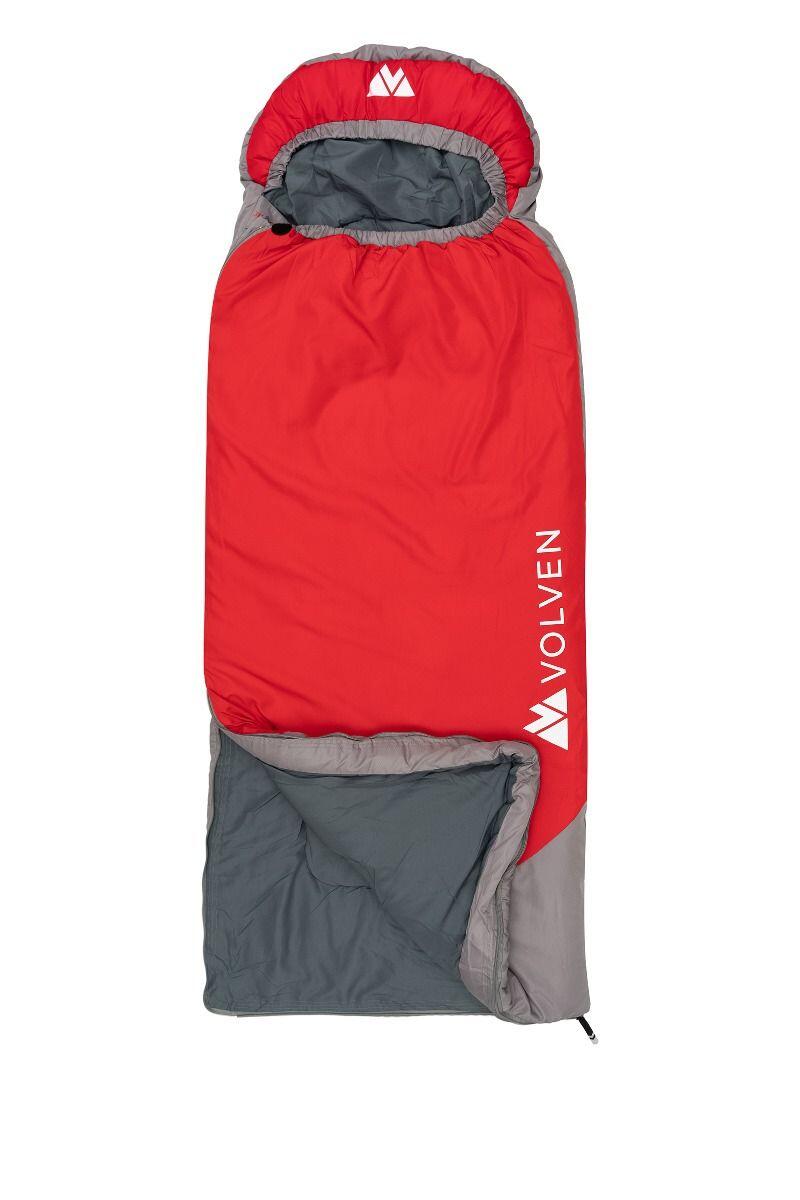 sacco a pelo da campeggio per bambini Volven Junior 130-160/75 cm rosso destro 5/7