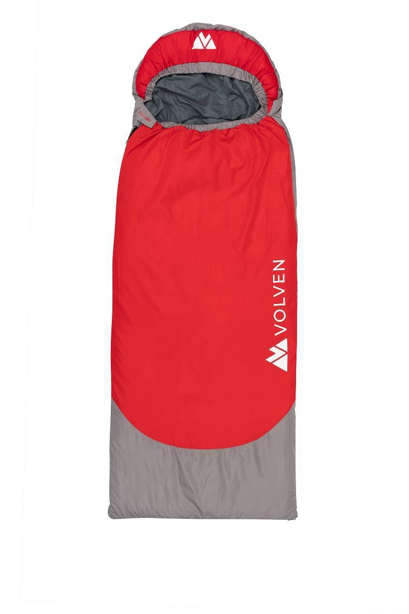 sacco a pelo da campeggio per bambini Volven Junior 130-160/75 cm rosso destro 2/7