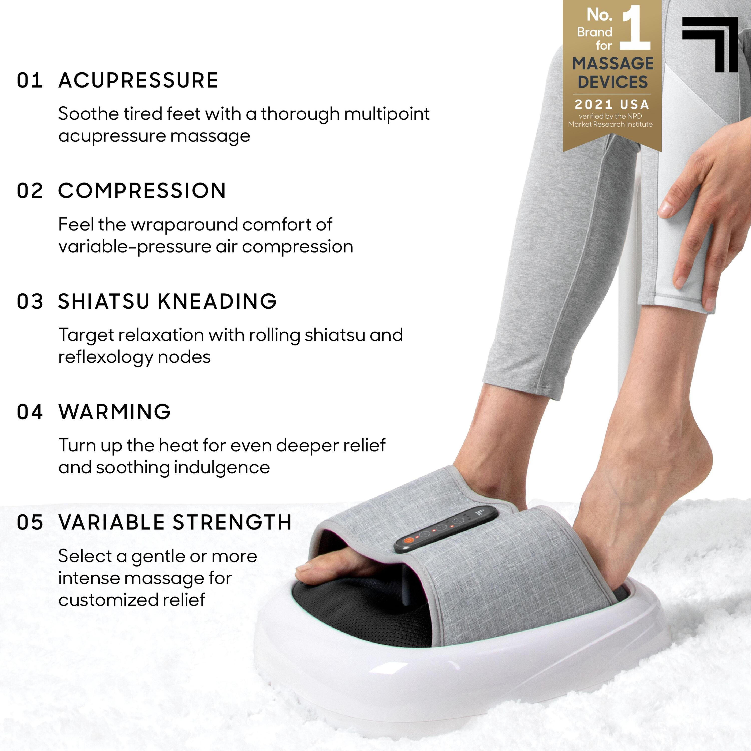 Appareil de massage pieds avec acupressure, shiatsu et fonction compression. 2/5