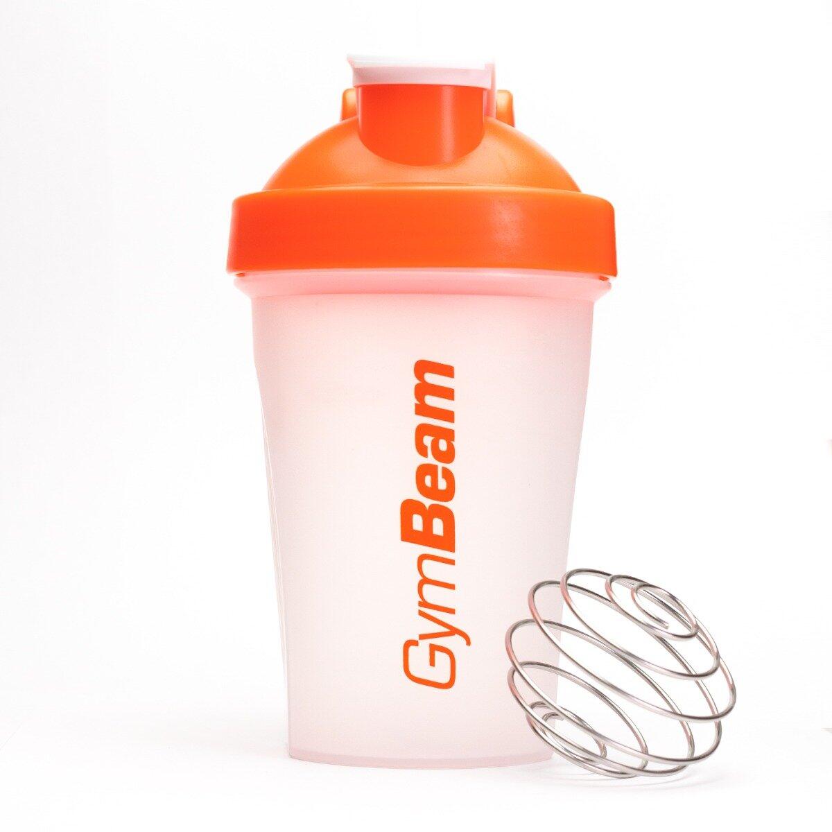 Szejker przezroczysto-pomarańczowy 400 ml GymBeam