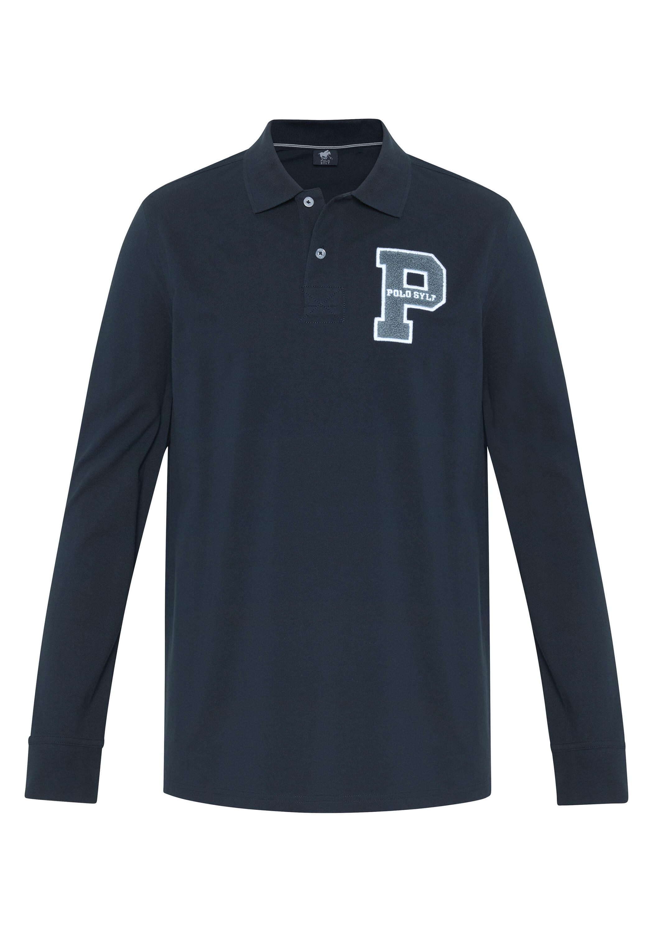 POLO SYLT Polo mit langen Ärmeln und Label-Akzent
