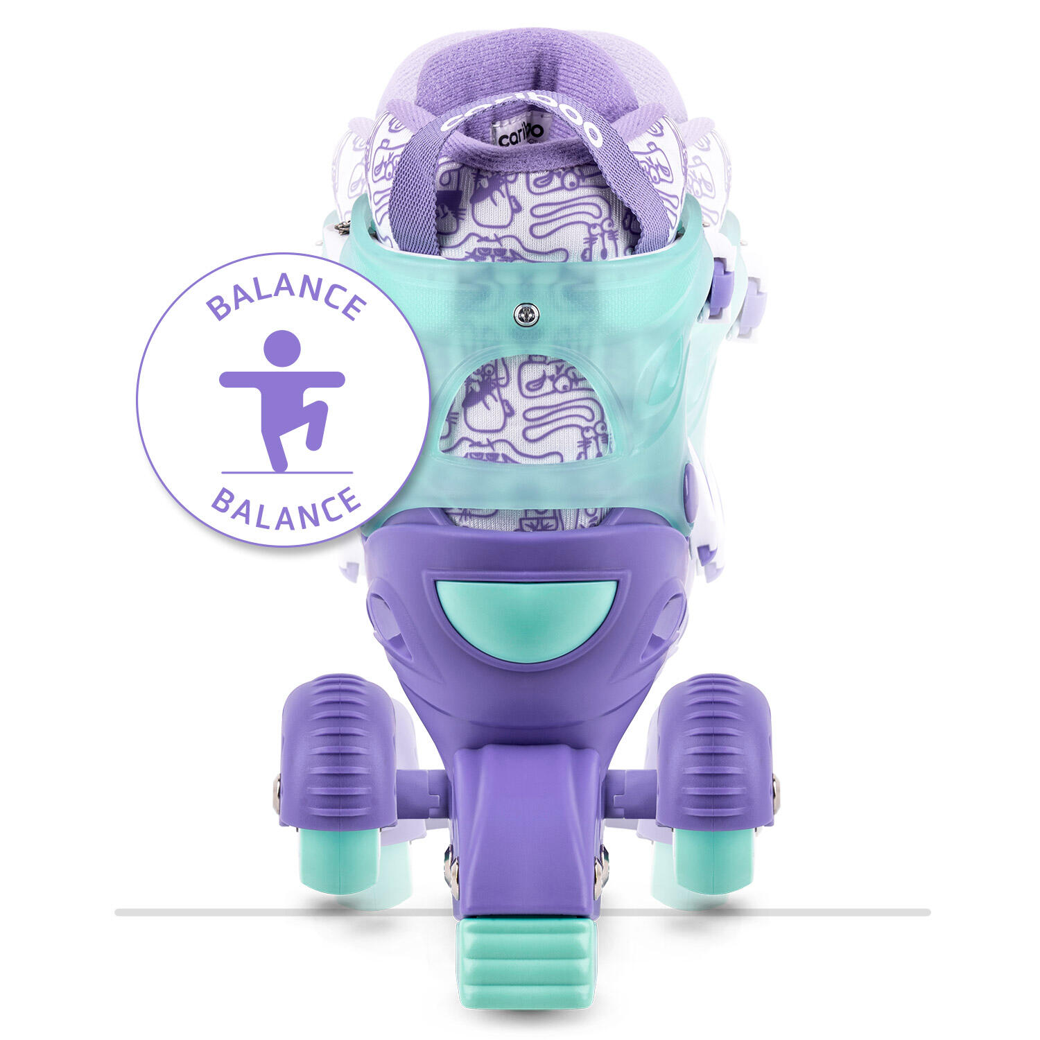 Verstelbare skates voor kinderen Cariboo Step 1 - Paars 4/7