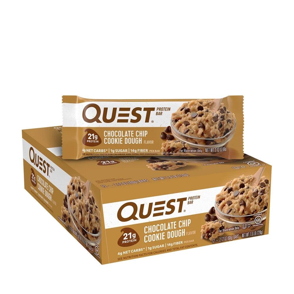 Quest - Boîte Quest Bars Dipped (12x50g) | Choco Cookie - Barre Protéinée - No Size - Decathlon