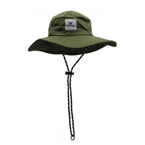 Cappello - Nylon - Ampia tesa / Adulto / Taglia unica (Oliva)