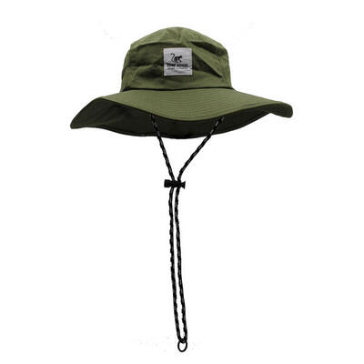 Hut - Nylon - Breite Krempe / Erwachsener / Einheitsgröße (Olive)