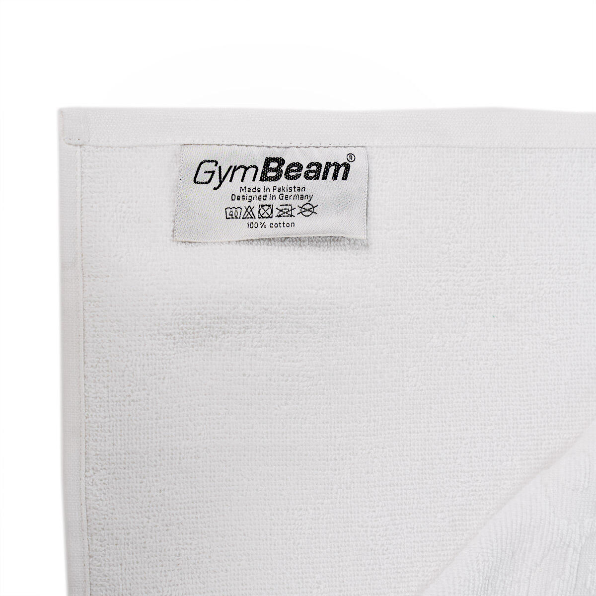 Ręcznik fitness bawełniany 50 x 90 cm biały 4/4