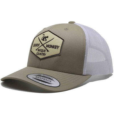 Trucker-Cap - 6 Panels / Erwachsene / Einheitsgröße (Grün / Weiß)