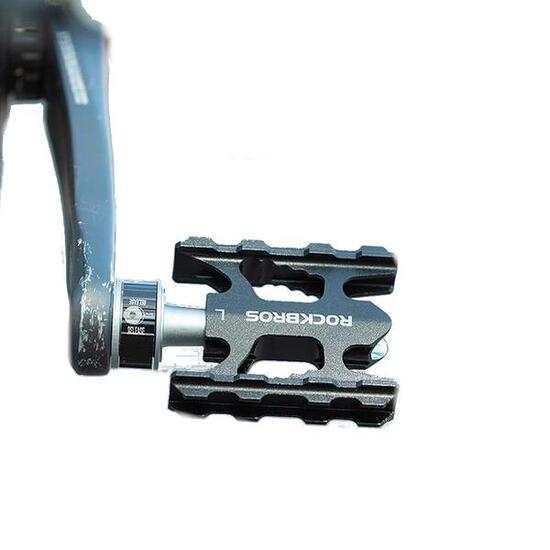 Pedali MTB Rockbros K320F-BK in lega di alluminio neri sgancio rapido