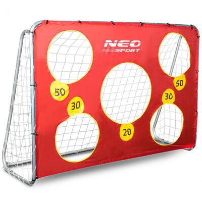 Erwachsene Fußball Tor mit Zielscheibe - Neo-Sport NS-451 weiß