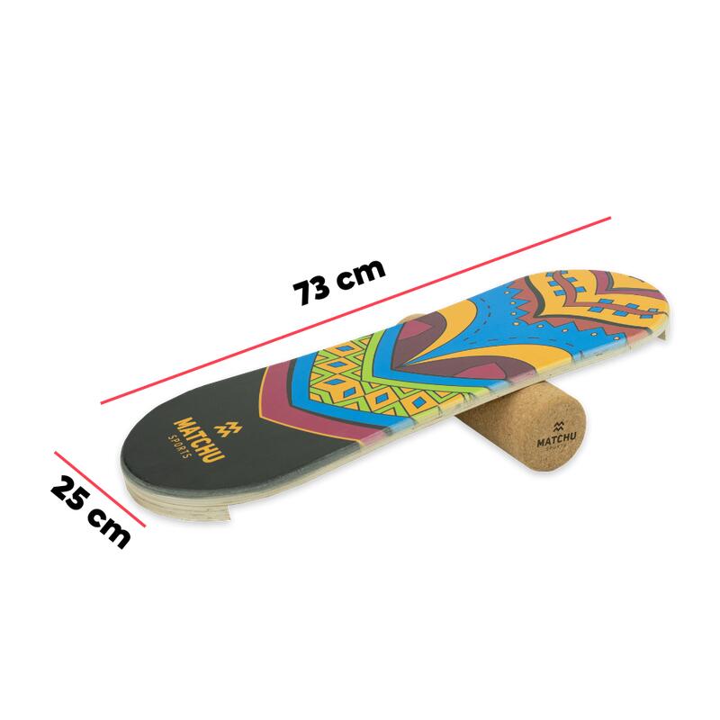 Planche d equilibre -  balance board - Bois - 42 × 42 × 9 cm 5/5