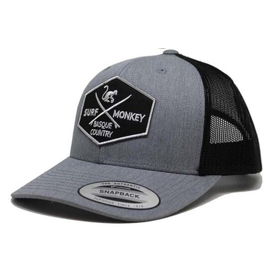 Cappellino Trucker - 6 Pannelli / Adulto / Taglia Unica (Blu / Grigio)