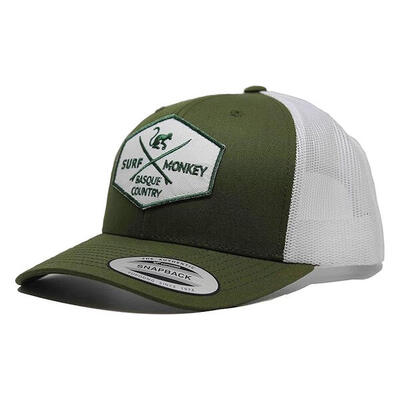 Trucker-Cap - 6 Panels / Erwachsene / Einheitsgröße (Grün / Weiß)