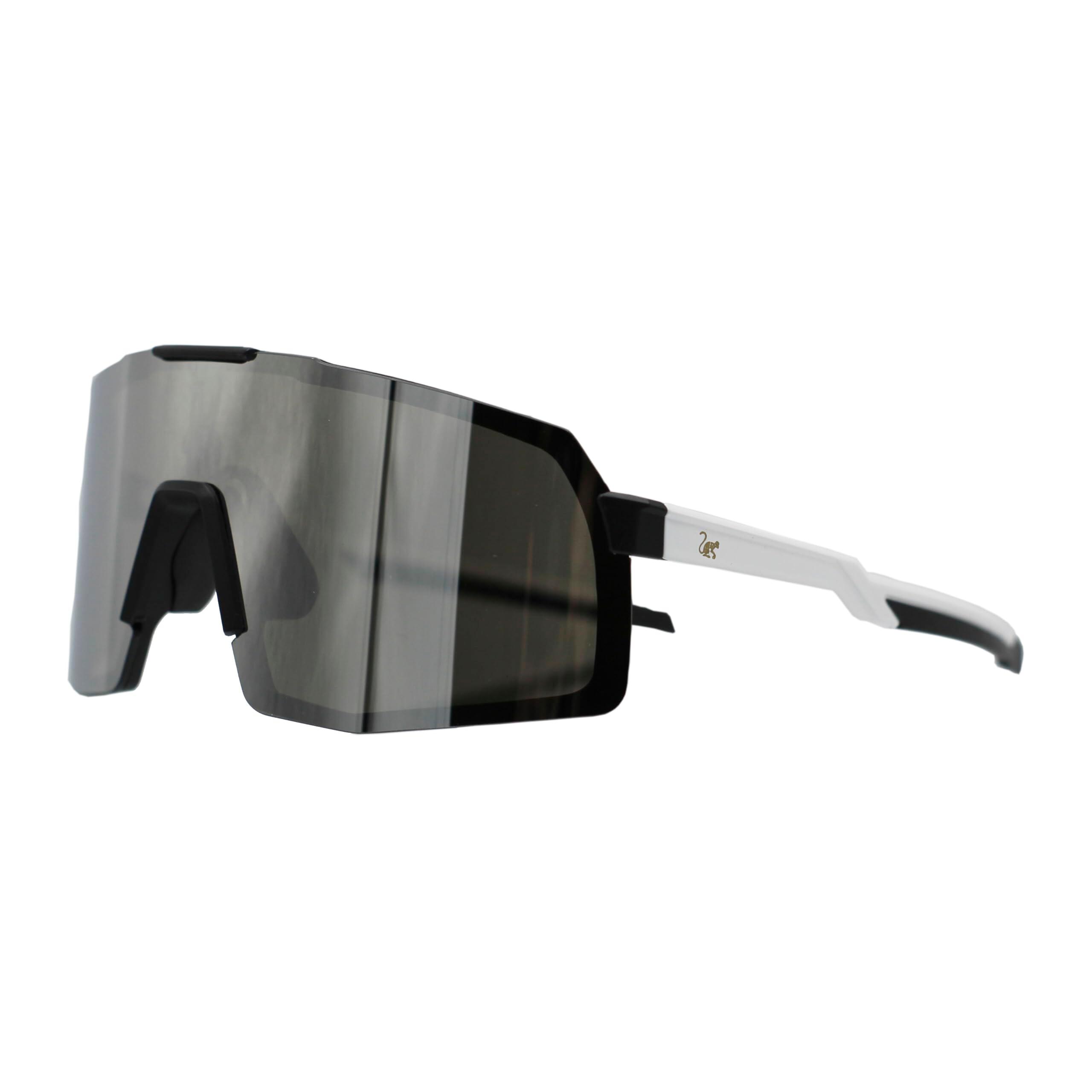 SURF MONKEY Gepolariseerde sportzonnebril - 3 verwisselbare lenzen / UV400 (wit)