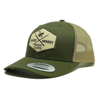 Trucker-Cap - 6 Panels / Erwachsene / Einheitsgröße (Grün / Weiß)