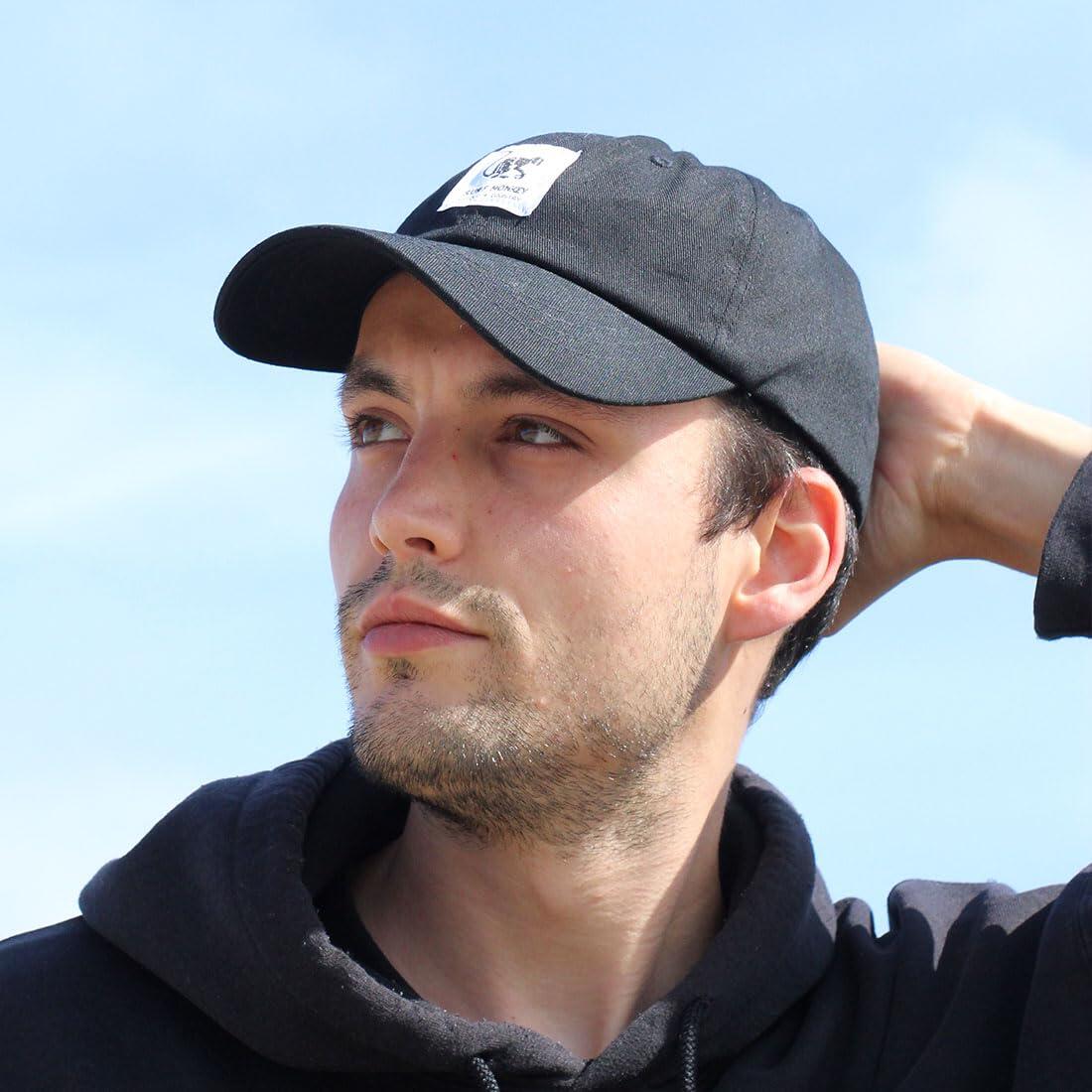 Cappello da baseball - Cotone - Senza struttura / Adulto (Nero) 4/5