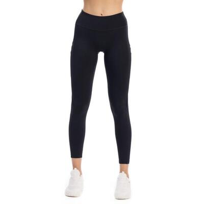 Padel-Tennis Tights Hochtailliert. Stretchy - Perla. Schwarz