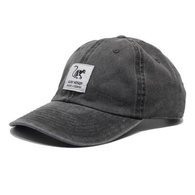 Baseball pet - versleten look - zonder structuur / volwassen (zwart)