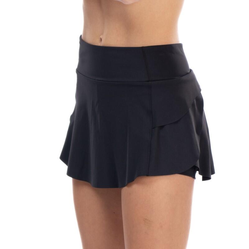 Damen Hosenrock, Flared Design mit integrierten Shorts - Schwarz 4/4