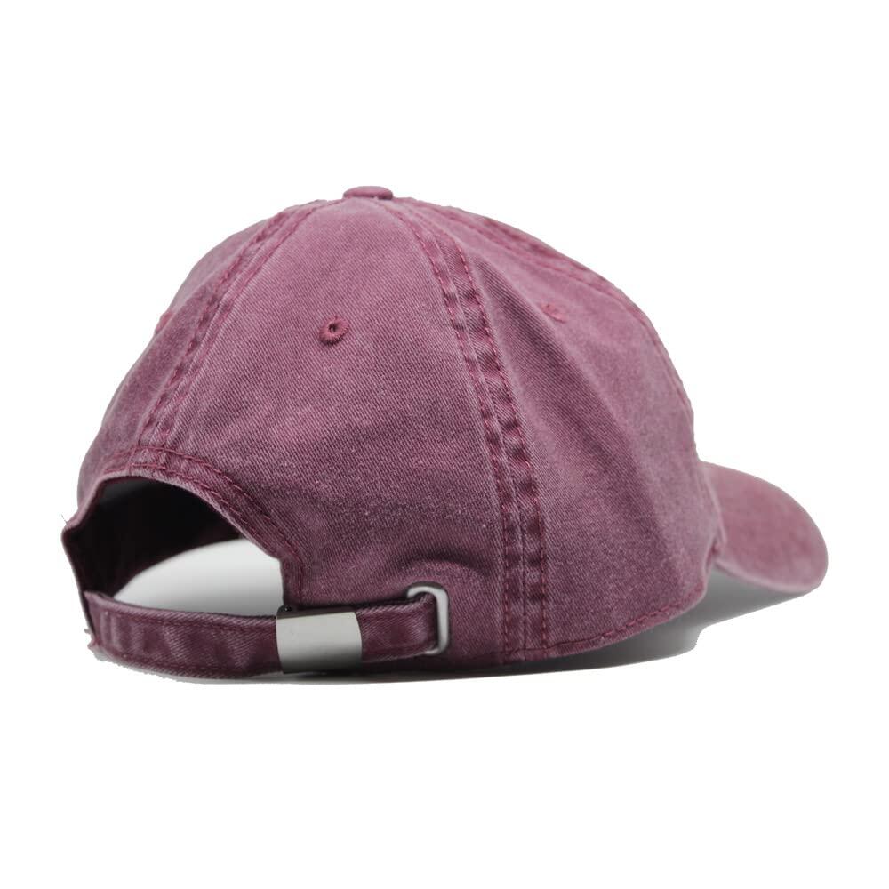 Gorra Béisbol -Aspecto Desgastado -Sin estructura /Adulto /Talla única (Granate) 2/6