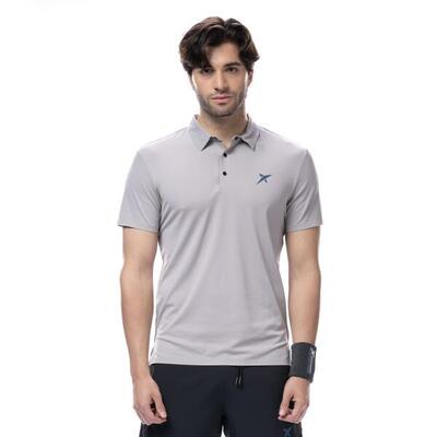 Padel-Tennis Poloshirt Kurzarm - Taiga, Grau