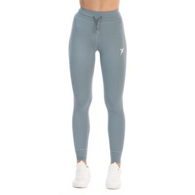 Padel-Tennis Tights Hochtailliert. Verstellbarer Bund - Musgo. dunkelgrün