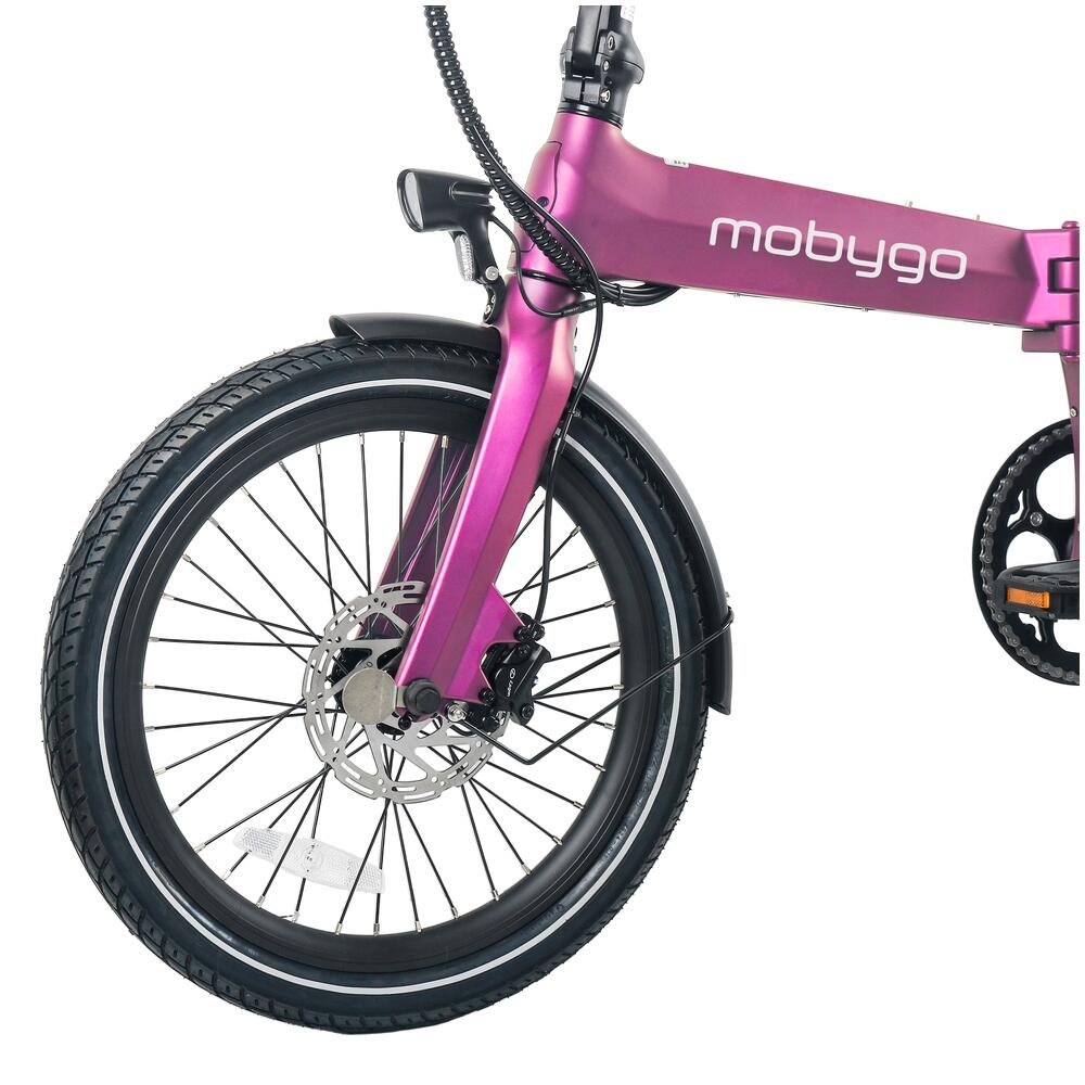 Vélo pliable MOBYGO Foldy V2 violet 20" 350W, batterie intégrée 3/5