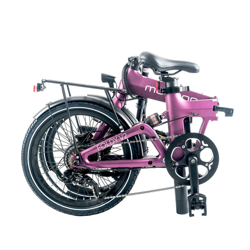 Vélo pliable MOBYGO Foldy V2 violet 20" 350W, batterie intégrée 2/5